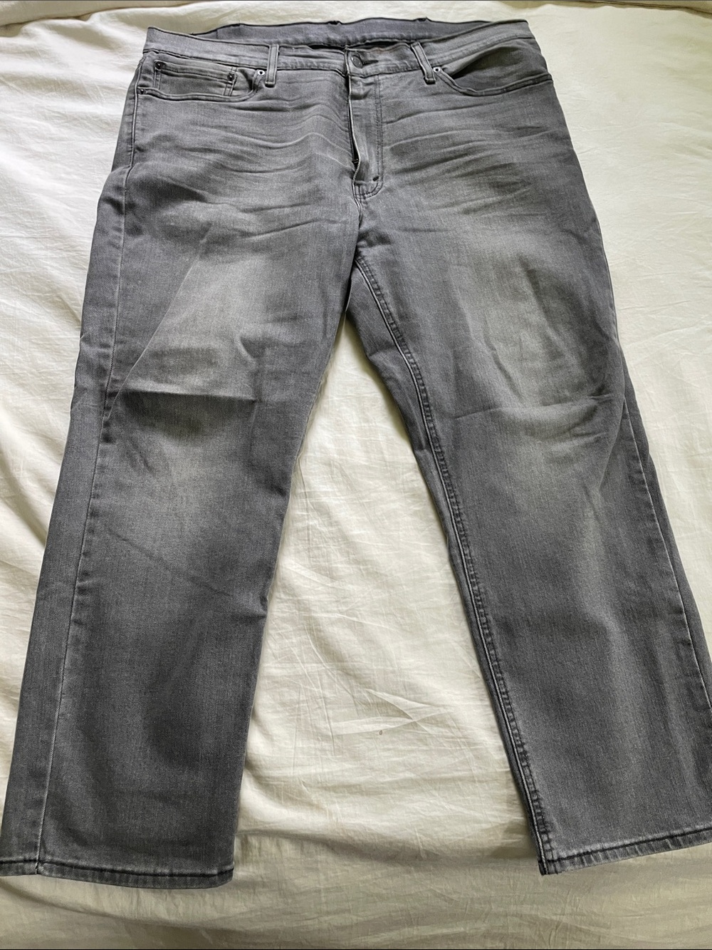 Levi's Men's Gray Straight Jeans - Faded Charcoal Denim